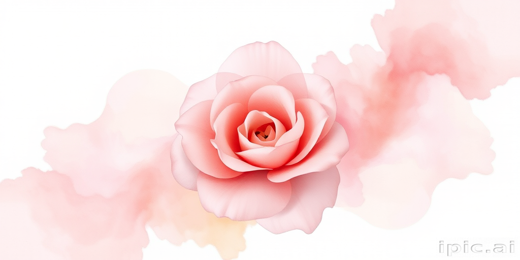 Whimsical Watercolor Bloom displays a soft wash of pastel hues blended together, evoking the delicate beauty of watercolor paintings for romantic and dreamy looks.