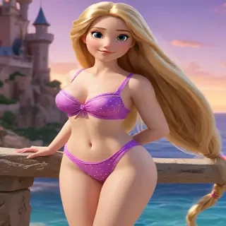 rapunzel in bikini