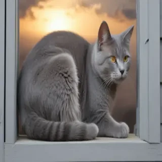 grey cat