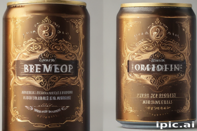 Elegant Vintage-Inspired Beer Can Design Featuring Intricate Typography ...