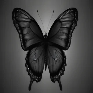 black butterfly outline