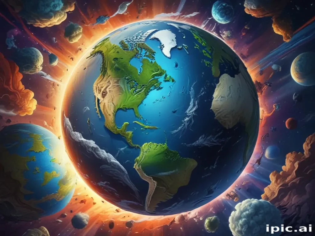 cartoon picture of planet earth