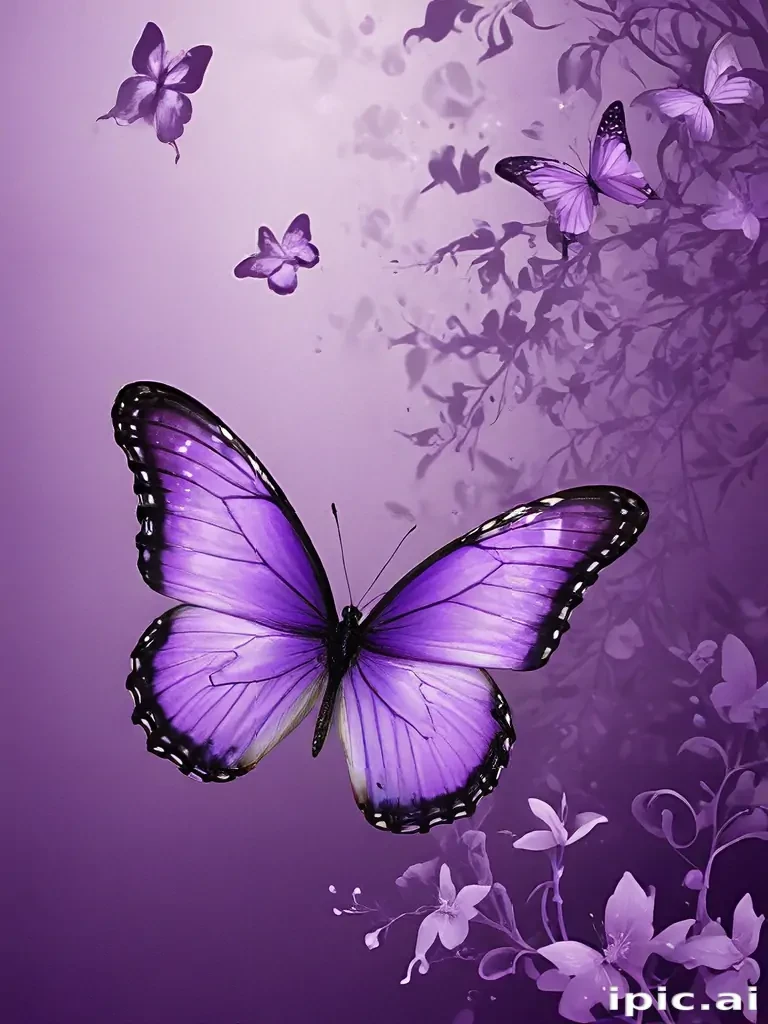 purple butterfly background