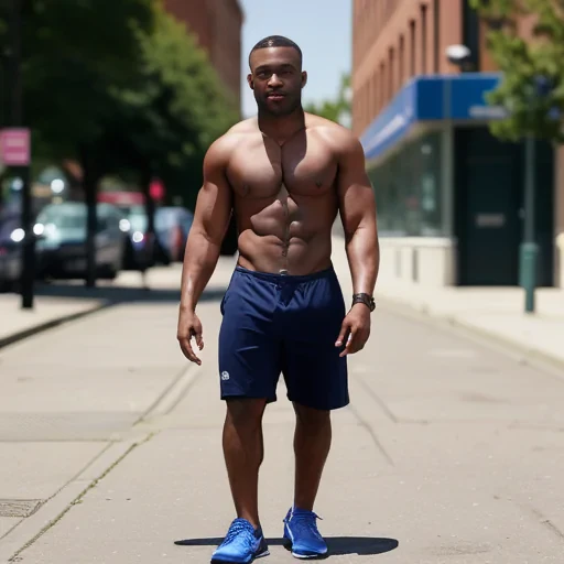 shirtless black men