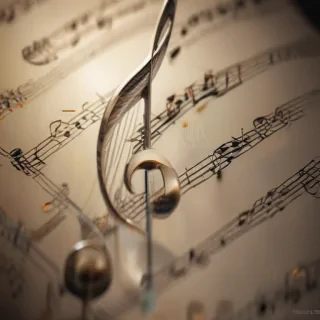 transparent music note