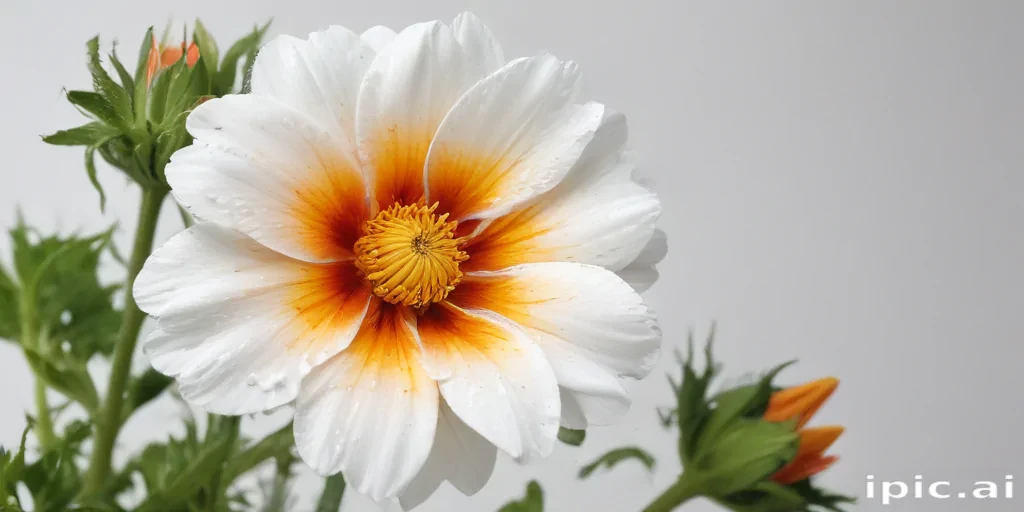 flower white bg