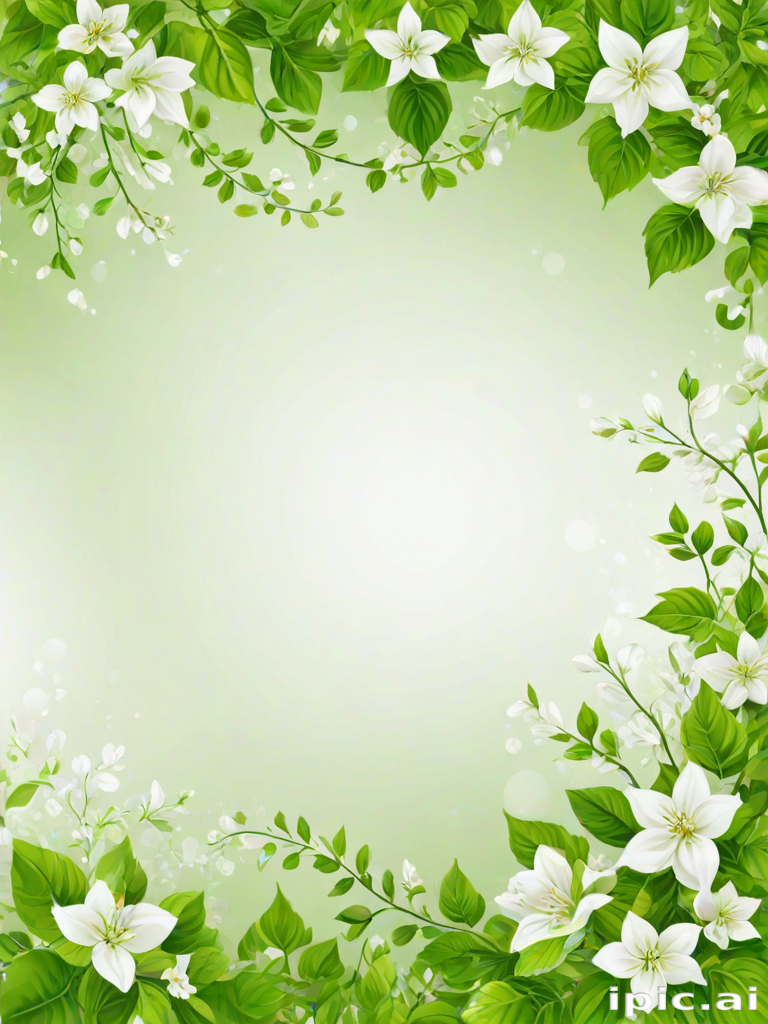 white and green background
