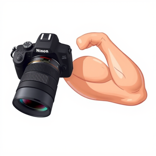 Create an illustration of a flexed bicep with a smooth skin tone, using a DSLR camera with a 50mm lens, f/1.8 aperture, ISO 100, natural lighting, top-down view, and a high-resolution setting to enhance image quality.