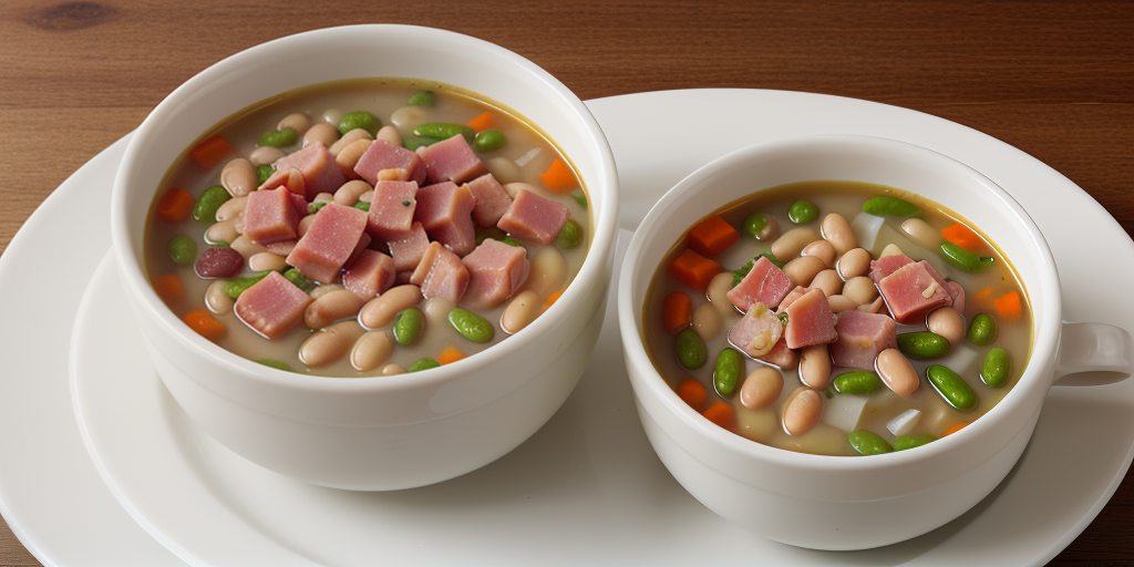 bean and ham soup calories