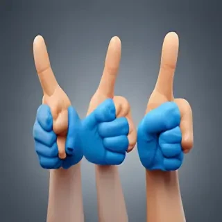 blue thumbs up emoji