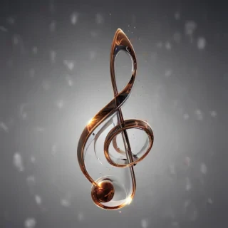 transparent music note