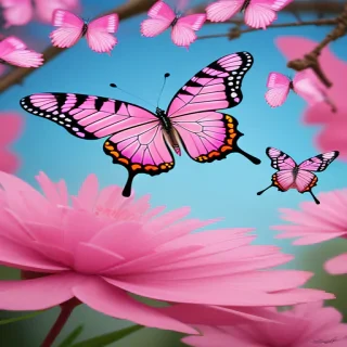 pink butterfly images