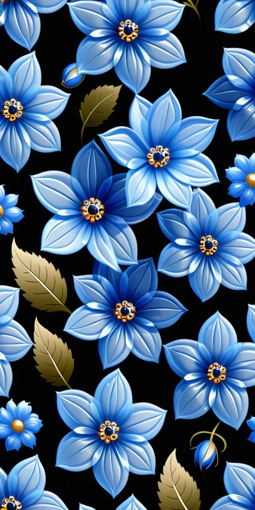 blue flowers transparent background