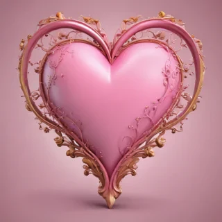 pink heart clipart