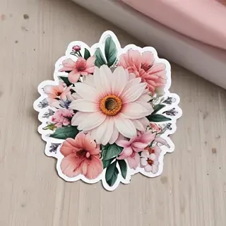 aesthetic flower stickers