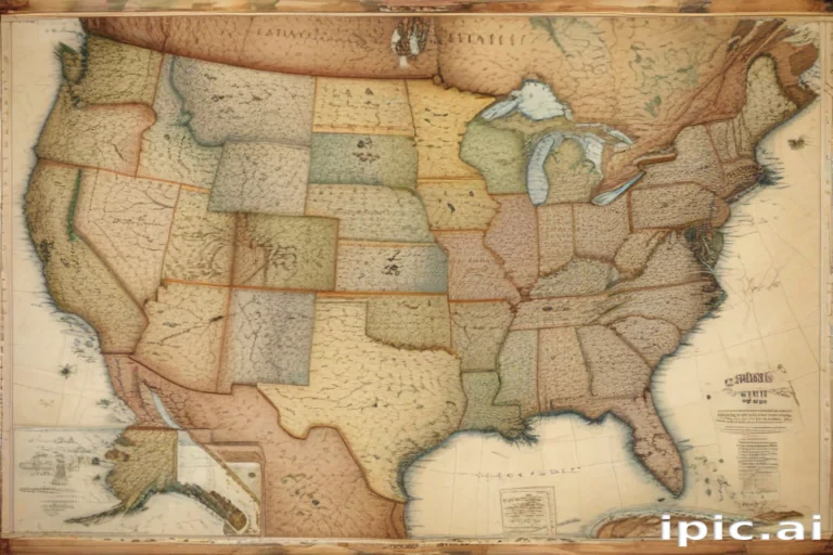 map of united states with states