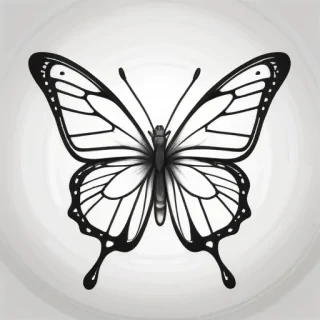 butterfly drawing outline