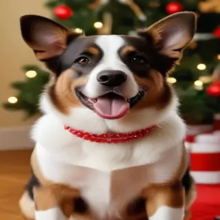 christmas dog wallpaper