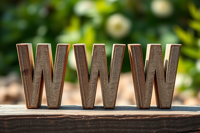 Create a high-resolution image of the letters "WWW" in a stylized, textured font, using a DSLR camera with a 50mm lens at f/1.8, ISO 100, and a shallow depth of field, shot in natural light for enhanced clarity and detail.