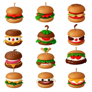 animated food