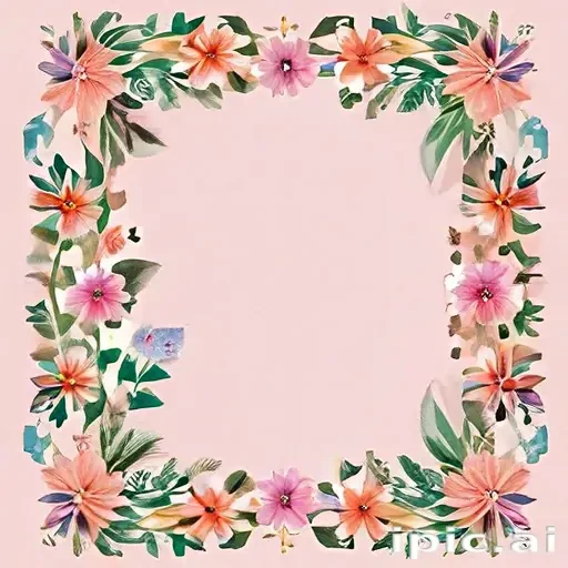 free flower border clipart