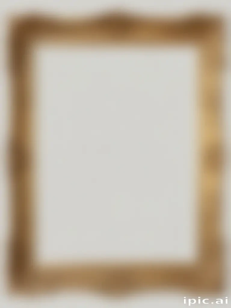 rectangle golden frame png