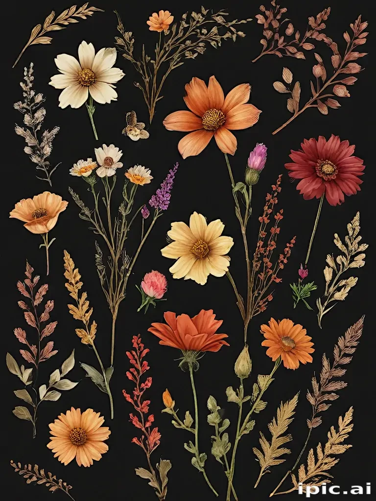 dried flowers png