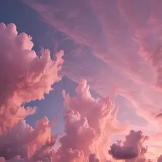 aesthetic pink clouds