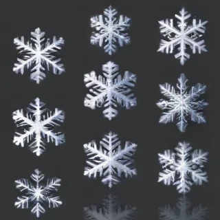 transparent snowflakes