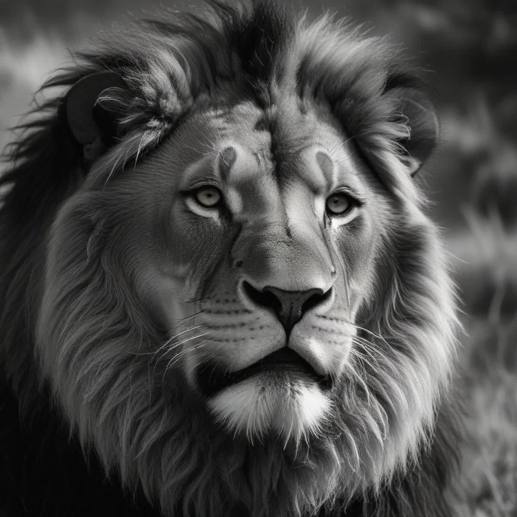 lion black and white pictures