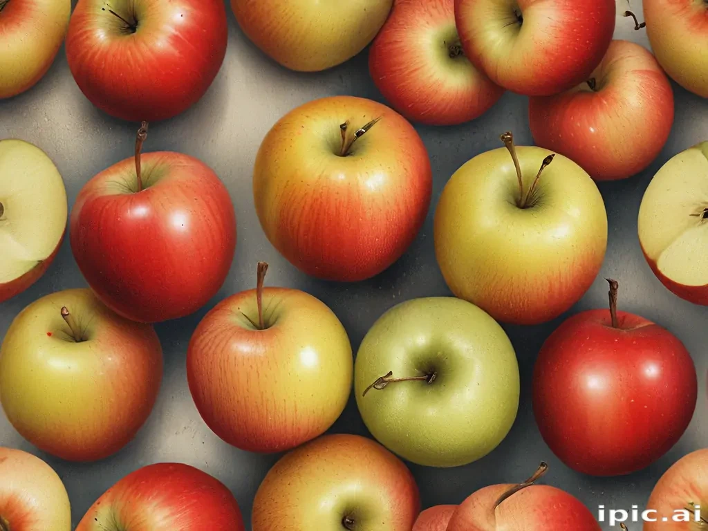 drawn apples