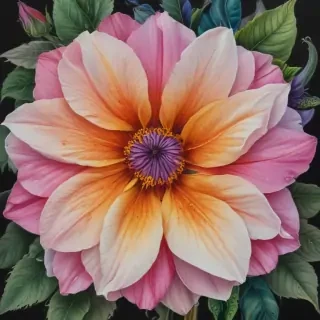 colourful flower drawing