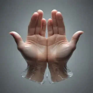 transparent prayer hands