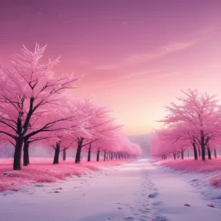 pink winter background