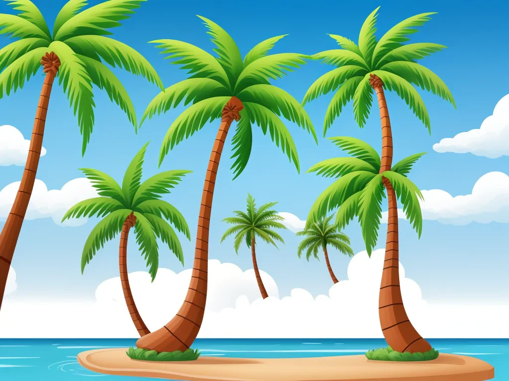 cartoon palm tree