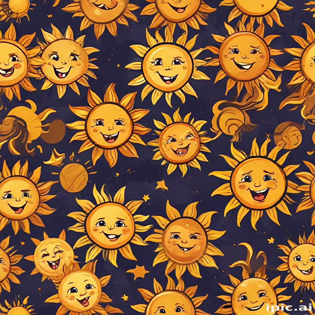 cartoon suns
