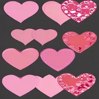 pink heart clipart