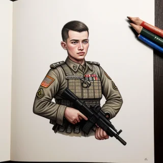 soldiers drawing