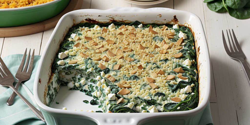 spinach feta & rice casserole