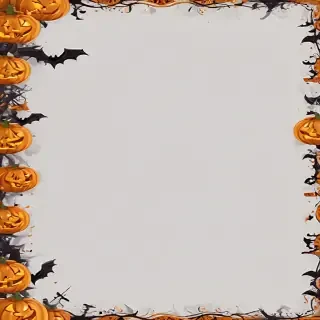halloween border transparent