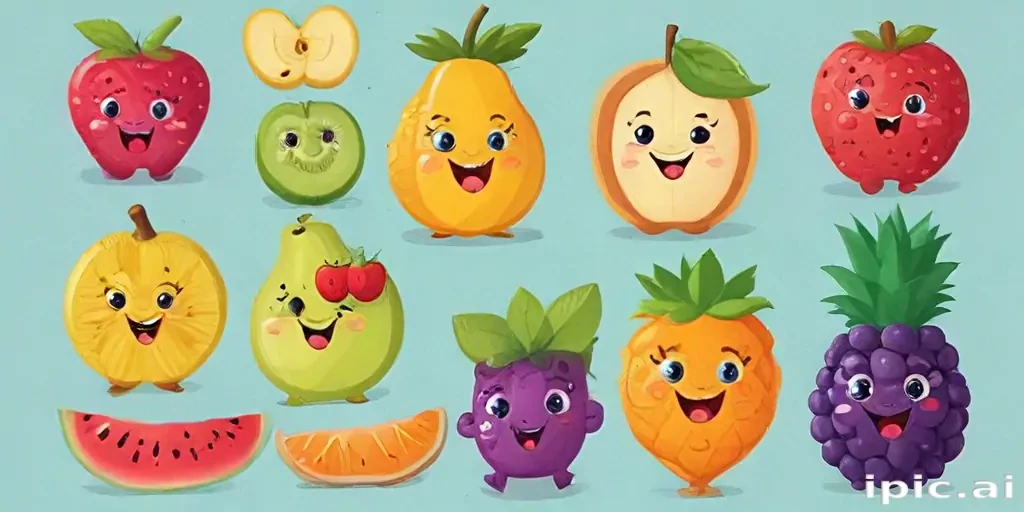 cartoon fruit
