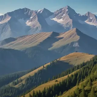 mountainous background