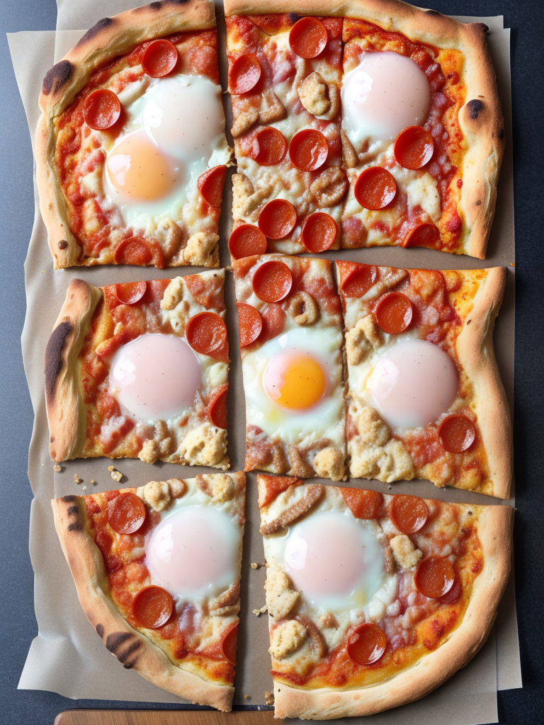 breakfast pizza with biscuit crust