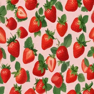 strawberry wallpaper aesthetic