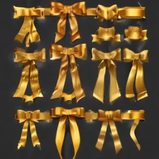 gold ribbon clipart