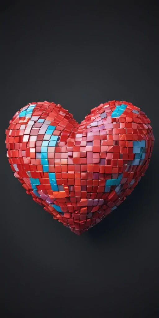 pixelated heart png