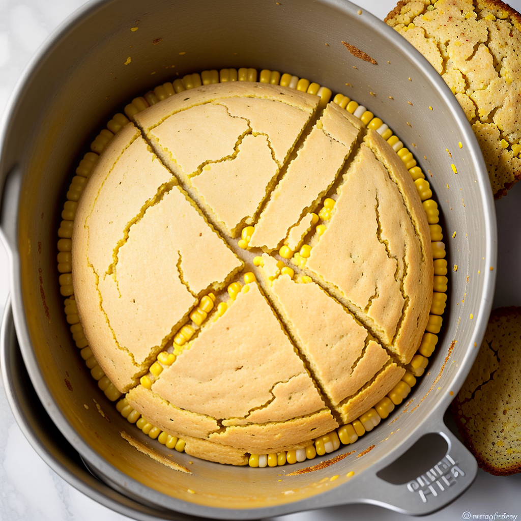 Deliciously Baked Cornbread with Perfectly Cut Slices and Bright Corn ...