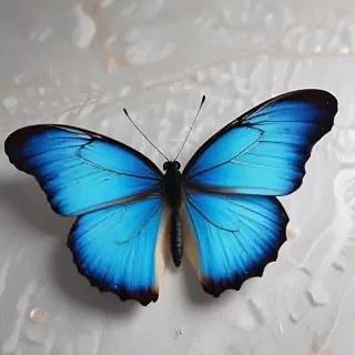 aesthetic blue butterfly