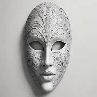 drawing of a mask
