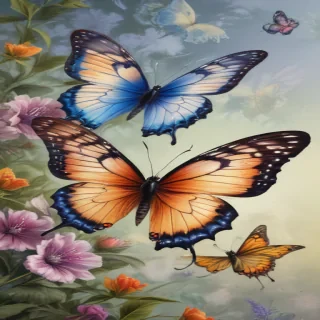 drawing butterflies